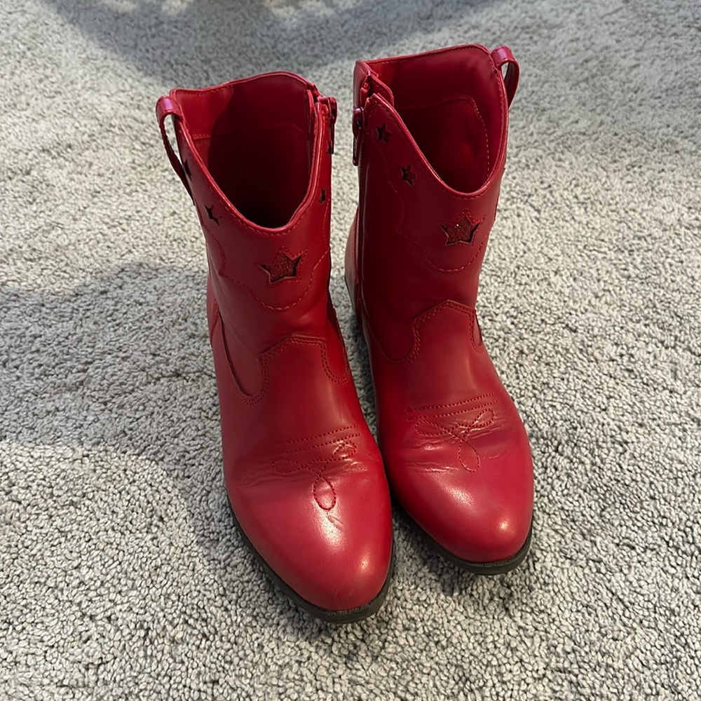 Gymboree size 1 red cowboy boots